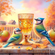 Load image into Gallery viewer, Diamond Painting - Full Round - Autumn water cup bird (30*30CM)