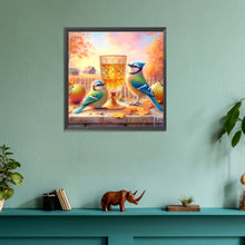 Load image into Gallery viewer, Diamond Painting - Full Round - Autumn water cup bird (30*30CM)
