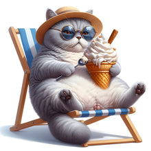 Load image into Gallery viewer, Diamond Painting - Full Round - Funny cat (30*30CM)