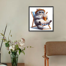 Load image into Gallery viewer, Diamond Painting - Full Round - Funny cat (30*30CM)