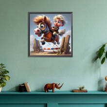 Load image into Gallery viewer, Diamond Painting - Full Round - Riding kid (30*30CM)