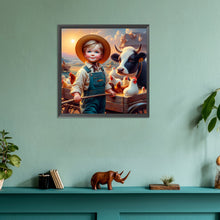 Load image into Gallery viewer, Diamond Painting - Full Round - Farm child (30*30CM)