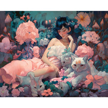 Load image into Gallery viewer, AB Diamond Painting - Full Square - Flower woman (50*40CM)