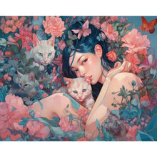 Load image into Gallery viewer, AB Diamond Painting - Full Square - Flower woman (50*40CM)