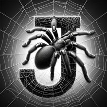 Load image into Gallery viewer, Diamond Painting - Full Round - Spider letter J (30*30CM)