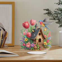 Load image into Gallery viewer, Tulip Cottage Acrylic Special Shape DIY Diamond Painting Desktop Ornaments