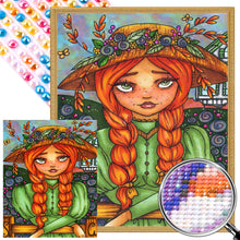 Load image into Gallery viewer, AB Diamond Painting - Full Round - Straw hat girl (40*50CM)