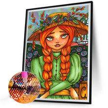 Load image into Gallery viewer, AB Diamond Painting - Full Round - Straw hat girl (40*50CM)