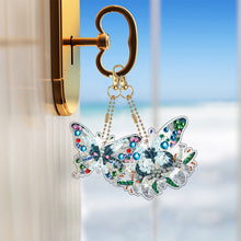 Load image into Gallery viewer, 6Pcs Acrylic Double Side Hello Kitty Diamond Art Craft Keychain DIY Crafts Decor