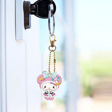 Load image into Gallery viewer, 6Pcs Acrylic Double Side Hello Kitty Diamond Art Craft Keychain DIY Crafts Decor