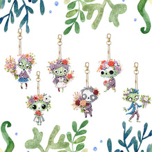 Load image into Gallery viewer, 6Pcs Acrylic Double Side Hello Kitty Diamond Art Craft Keychain DIY Crafts Decor