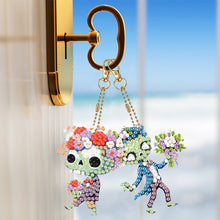 Load image into Gallery viewer, 6Pcs Acrylic Double Side Hello Kitty Diamond Art Craft Keychain DIY Crafts Decor