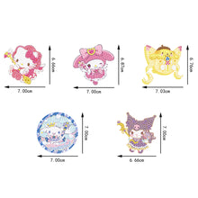 Load image into Gallery viewer, 5Pcs Acrylic Double Side Hello Kitty Diamond Art Craft Keychain DIY Crafts Decor