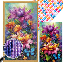 Load image into Gallery viewer, AB Diamond Painting - Full Square - Flowers and butterflies (40*70CM)