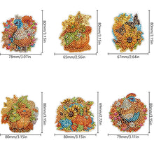 Load image into Gallery viewer, 6Pcs Acrylic Special Shape Pumpkin Diamond Painting Fridge Magnet for Home Decor