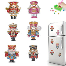 Load image into Gallery viewer, 6Pcs Acrylic Special Shape Nutcracker DIY Diamond Painting Fridge Magnet