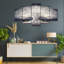 Load image into Gallery viewer, Diamond Painting - Full Round - Five-panel painting with hair Light tree of life (100*50CM)