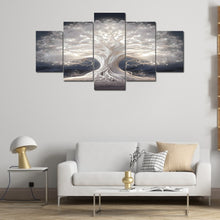 Load image into Gallery viewer, Diamond Painting - Full Round - Five-panel painting with hair Light tree of life (100*50CM)
