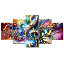 Load image into Gallery viewer, Diamond Painting - Full Round - Five-panel painting of beautiful music (100*50CM)
