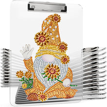 Load image into Gallery viewer, Acrylic Gnome 5D DIY Diamond Painting File Folder Clipboard Office Stationary