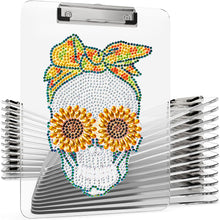 Load image into Gallery viewer, Acrylic Skull 5D DIY Diamond Painting File Folder Clipboard Office Stationary
