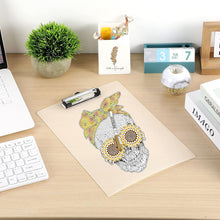 Load image into Gallery viewer, Acrylic Skull 5D DIY Diamond Painting File Folder Clipboard Office Stationary