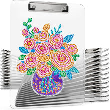 Load image into Gallery viewer, Acrylic Vase 5D DIY Diamond Painting File Folder Clipboard Office Stationary