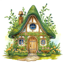 Load image into Gallery viewer, Diamond Painting - Partial Special Shaped - Green forest house (30*30CM)