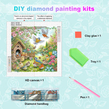 Load image into Gallery viewer, Diamond Painting - Partial Special Shaped - Bird house in the woods (30*30CM)