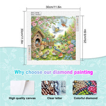 Load image into Gallery viewer, Diamond Painting - Partial Special Shaped - Bird house in the woods (30*30CM)