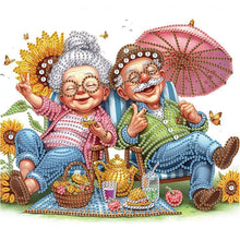 Load image into Gallery viewer, Diamond Painting - Partial Special Shaped - Lovely old man (30*30CM)