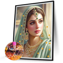 Load image into Gallery viewer, Diamond Painting - Partial Special Shaped - Indian beauty (30*40CM)