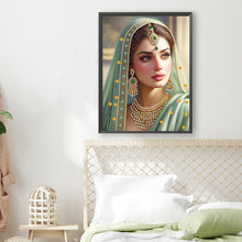 Load image into Gallery viewer, Diamond Painting - Partial Special Shaped - Indian beauty (30*40CM)