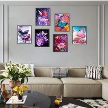Load image into Gallery viewer, 6pcs Round Diamond Painting Set - Dream butterfly (30*40CM)