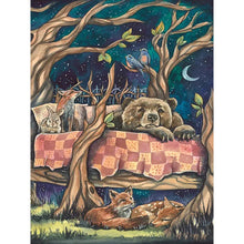 Load image into Gallery viewer, Diamond Painting - Full Round - Forest night animals (30*40CM)