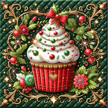 Load image into Gallery viewer, AB Diamond Painting - Full Round - Christmas cake (30*30CM)