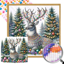 Load image into Gallery viewer, AB Diamond Painting - Full Round - Christmas gray elk (40*40CM)