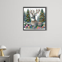 Load image into Gallery viewer, AB Diamond Painting - Full Round - Christmas gray elk (40*40CM)