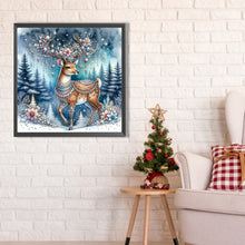 Load image into Gallery viewer, AB Diamond Painting - Full Round - Christmas brown elk (40*40CM)