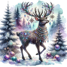 Load image into Gallery viewer, AB Diamond Painting - Full Round - Christmas black elk (40*40CM)