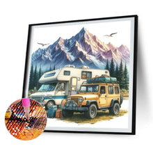 Load image into Gallery viewer, 4pcs Round Diamond Painting Set - Outdoor camping (30*30CM)
