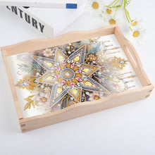 Load image into Gallery viewer, Wooden Cross Diamond Painting Tray Handicraft with Handles for Desk Coffee Table