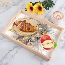 Load image into Gallery viewer, Wooden Cross Diamond Painting Tray Handicraft with Handles for Desk Coffee Table