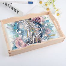 Load image into Gallery viewer, Wooden Cross Diamond Painting Tray Handicraft with Handles for Desk Coffee Table