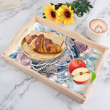 Load image into Gallery viewer, Wooden Cross Diamond Painting Tray Handicraft with Handles for Desk Coffee Table