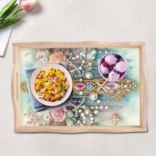 Load image into Gallery viewer, Wooden Cross Diamond Painting Tray Handicraft with Handles for Desk Coffee Table