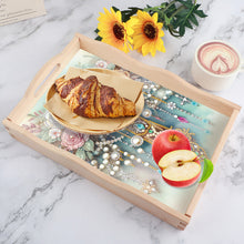 Load image into Gallery viewer, Wooden Cross Diamond Painting Tray Handicraft with Handles for Desk Coffee Table