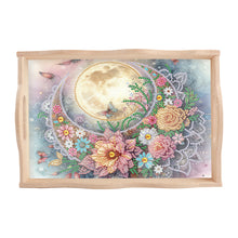 Load image into Gallery viewer, Wooden Cross Diamond Painting Tray Handicraft with Handles for Desk Coffee Table