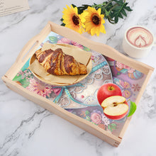 Load image into Gallery viewer, Wooden Cross Diamond Painting Tray Handicraft with Handles for Desk Coffee Table