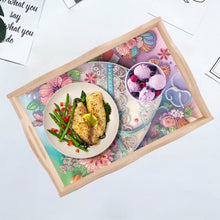 Load image into Gallery viewer, Wooden Cross Diamond Painting Tray Handicraft with Handles for Desk Coffee Table